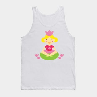 Lilyana Water Lily Girl Digital Art | Melanie Jensen Illustrations Tank Top